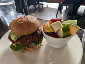 Veggie burger   at Good Stuff Restaurant in Redondo Beach