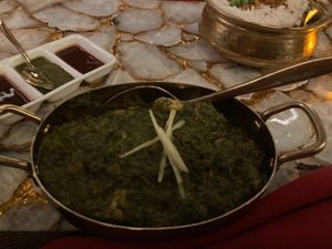 Tofu and spinach at Patiala - W 35th St in New York City