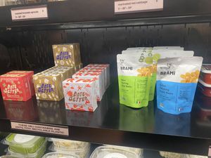 Date chocolate and lupini bean snacks #Veganuary at Isle of Us in New York City