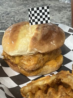 Chicken sandwich with cheddar   at Feed Me in Amarillo