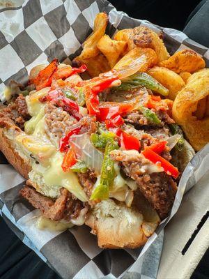 “Steak” hoagie 😋  at Feed Me in Amarillo