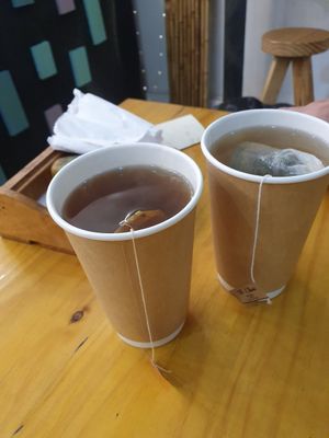Té chai, porción grande $2000 y $2500 at Vegan K in Curico