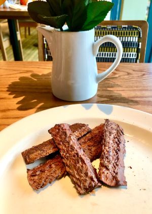 Vegan bacon at Thyme in Bangor