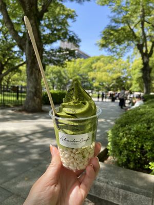 Matcha ice cream   at Akushu Cafe ORGANIC - 握手カフェオーガニック in Hiroshima