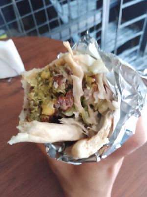 Falafel wrap at 3 Bros Falafel in El Nido