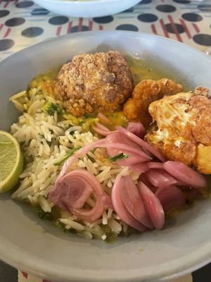 Cauliflower curry  at Leo Lounge in Faversham