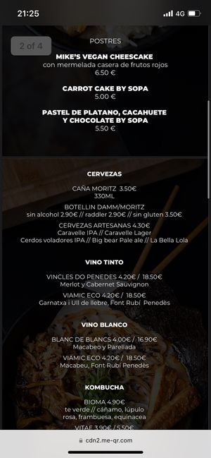 Umami menu  at Sopa - Boronat in Barcelona