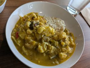 Vegetable curry at Sopa - Boronat in Barcelona