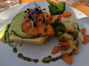 Polenta dish at Sopa - Boronat in Barcelona