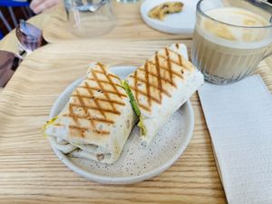 Wrap (they even warmed it up for me 🌷)  at SOA Champs-de-Mars in Paris