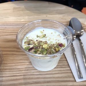 Pana cotta fleur d’oranger et pistache   at SOA Champs-de-Mars in Paris