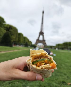 Asian tofu wrap at SOA Champs-de-Mars in Paris