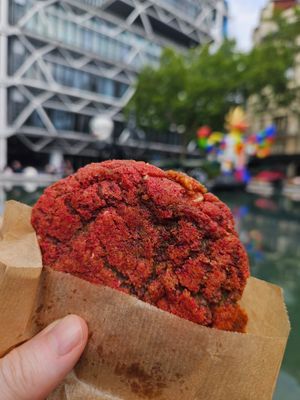 Red velvet and White chocolate cookie at SOA Champs-de-Mars in Paris