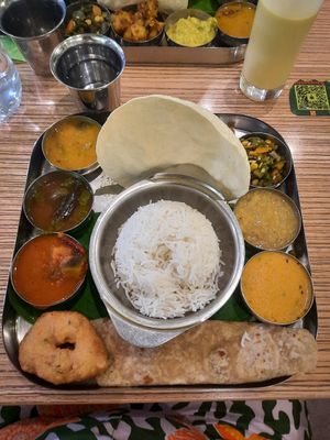 South Indian thali at Sangeetha Vegetarian Restaurant in Paris