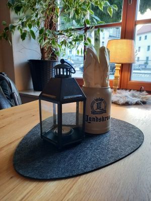 Tischdeko at Gewölberestaurant "HappyEnd" in Koenigstein