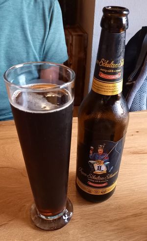 Schwarzbier at Gewölberestaurant "HappyEnd" in Koenigstein