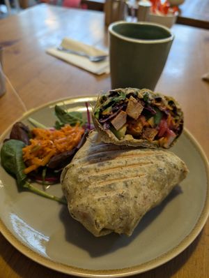 Tofu rainbow wrap at Josie's Cafe in Castlerea