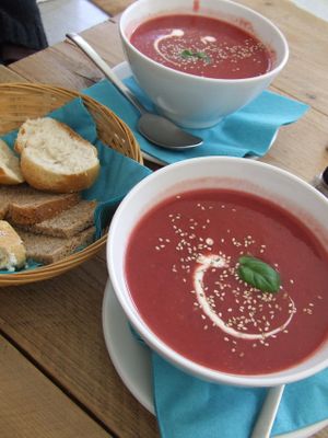 vegan soup at Marianne in Bremen