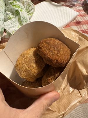 Vegan nuggets  at Spino's in Lecce