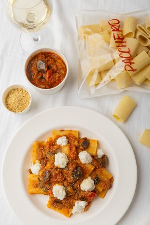 Paccheri alla norma at 26KG in Barcelona