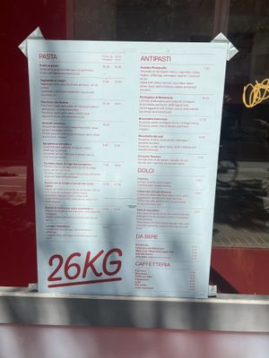 Menu  at 26KG in Barcelona