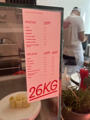 Type of pasta   at 26KG in Barcelona