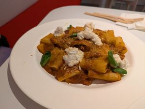 Paccheri alla norma at 26KG in Barcelona