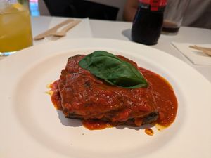 Baked eggplant parmiggian at 26KG in Barcelona