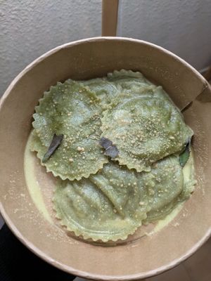 Butter sage ravioli at 26KG in Barcelona