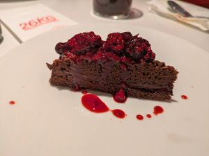 Chocolate cake (tasting menu) at 26KG in Barcelona