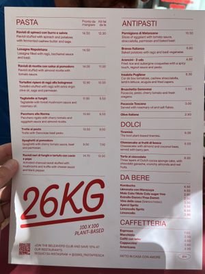 Menu   at 26KG in Barcelona