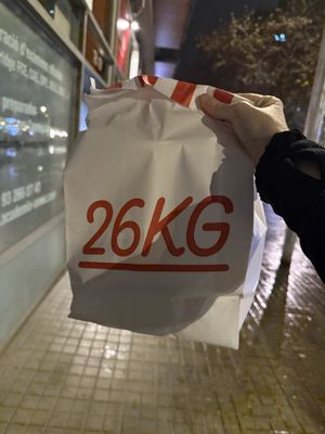 Takeaway available on Uber eats.  at 26KG in Barcelona