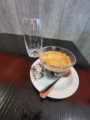 Black coffee at Abyssinia Ethiopian Restaurant in Toronto