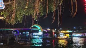 The view from our table at Phan Gia Riverside Restaurant in Hoi An