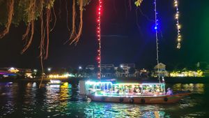 The view from our table at Phan Gia Riverside Restaurant in Hoi An