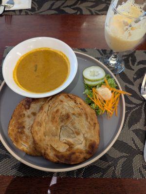 Roti canai at The Ranee Boutique Suites in Kuching