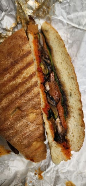 Garden panini - delicious! at island tarts cafe and catering in Sooke