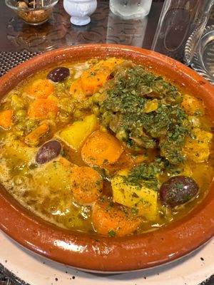 The vegetarian tagine was outstanding, the best I’ve ever had. The owner Nabil was so very kind and friendly. The Moroccan desserts and pastries are homemade and out of this worl at Le Petit Amandier in Marseille