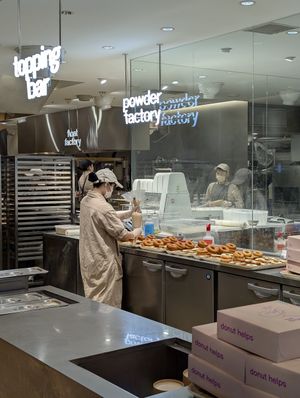 inside at koé donuts in Kyoto