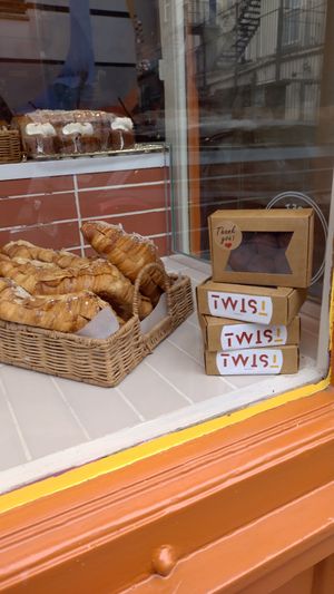 Display at Twist Artisan Bakery in Dublin