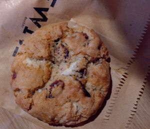White chocolate and cranberry cookie at Twist Artisan Bakery in Dublin
