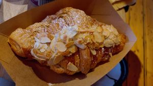 Almond croissant at Twist Artisan Bakery in Dublin