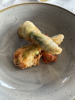 Zucchini flowers   at Otto Ristorante in Sydney
