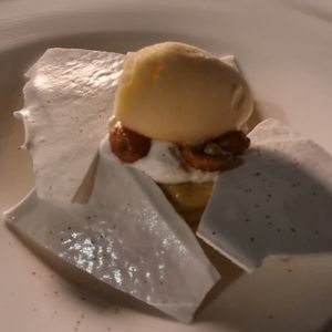 meringue and sorbet at Otto Ristorante in Sydney