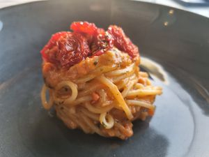 spaghetti, the sundried tomatoes were sweet at Otto Ristorante in Sydney