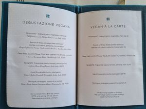 the menu at Otto Ristorante in Sydney