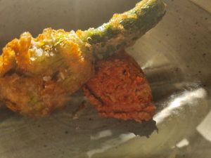 zucchini flower at Otto Ristorante in Sydney