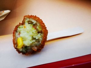 Inside the ball at Fries and More  in Brussels