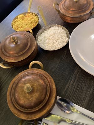 Curries and rice   at Spice Valley in Horwich