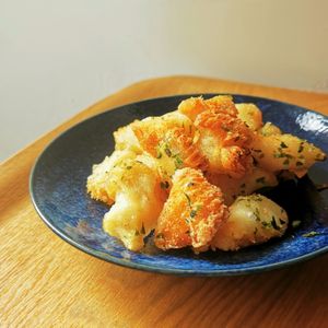 Aonori Seaweed Lion's Mane Mushroom Karaage at Veg-An in Central Singapore
